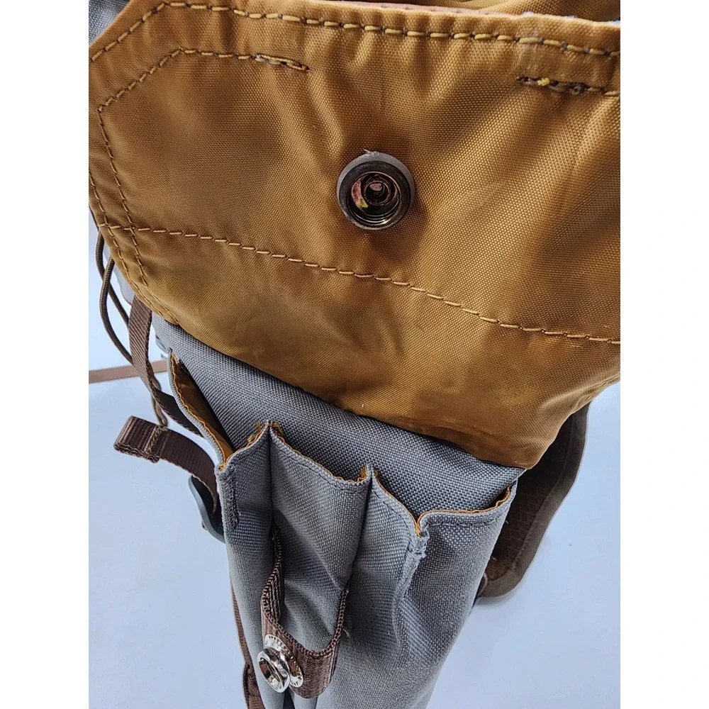 Eddie Bauer Gray Canvas Rucksack Backpack Computacenter NetApp Tech Laptop Bag